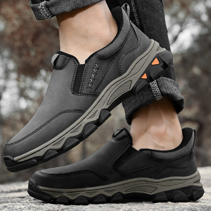 Men's Leather Slip-On Walking Shoes