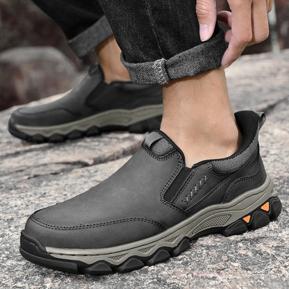Men's Leather Slip-On Walking Shoes