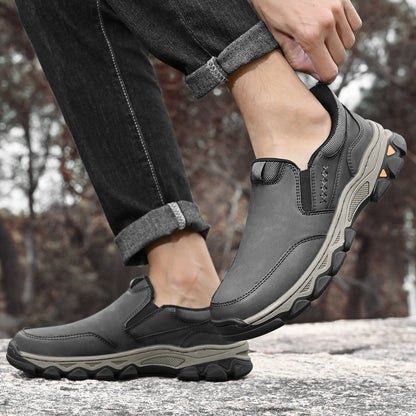 Men's Leather Slip-On Walking Shoes