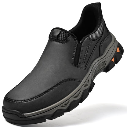 Men's Leather Slip-On Walking Shoes