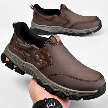 Men's Leather Slip-On Walking Shoes