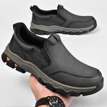 Men's Leather Slip-On Walking Shoes
