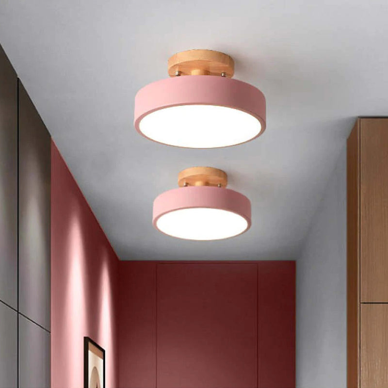 Dimmable Round Table Lamp Modern LED Light