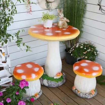 Mushroom Garden Table & Chair Set – Outdoor Decor
