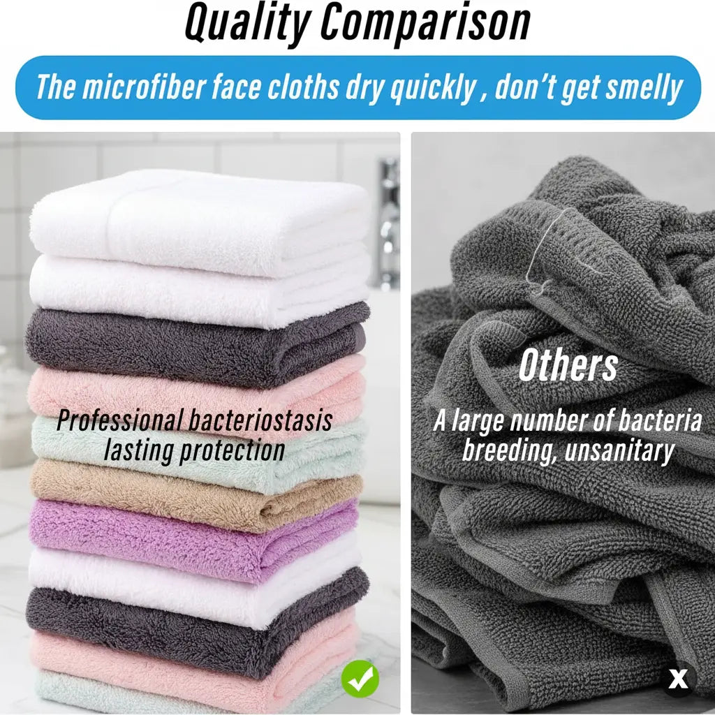 Microfibre Coral Fleece Towel Set – 10 Pieces