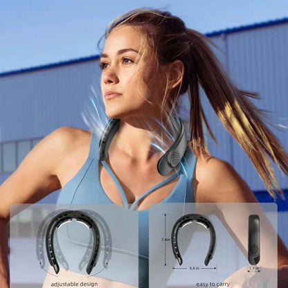 NeckyKool Portable Bladeless Neck Fan for Summer Cooling