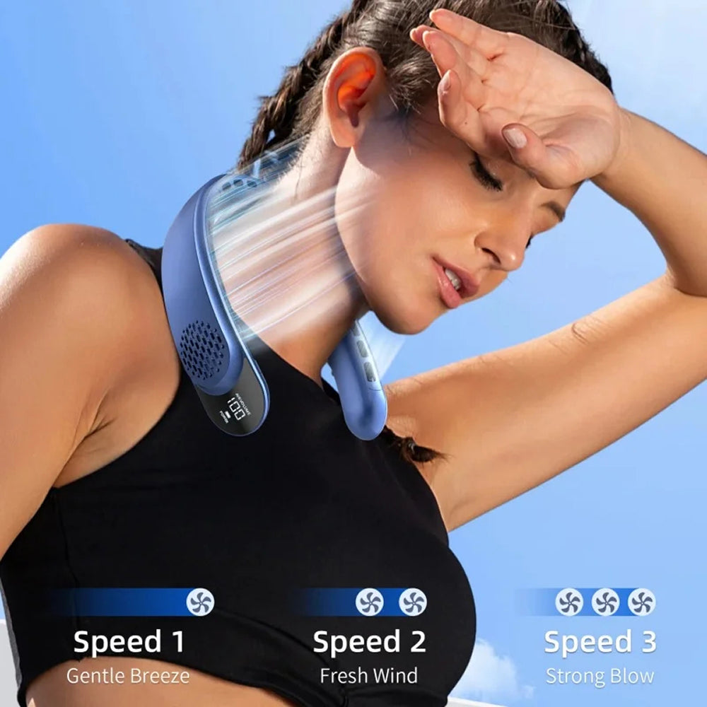 NeckyKool Portable Bladeless Neck Fan for Summer Cooling