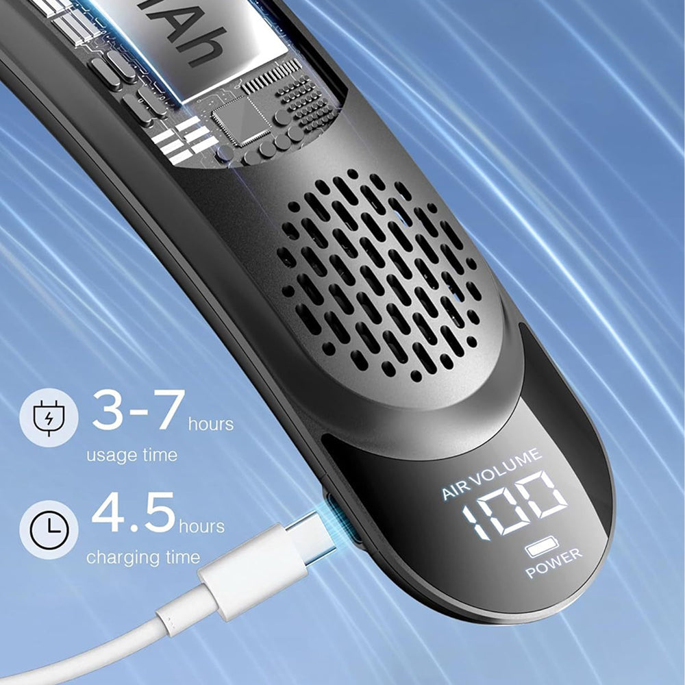 NeckyKool Portable Bladeless Neck Fan for Summer Cooling