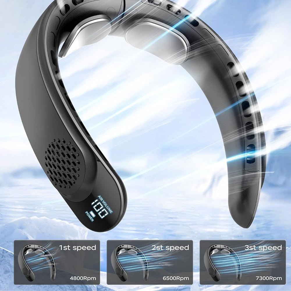 NeckyKool Portable Bladeless Neck Fan for Summer Cooling