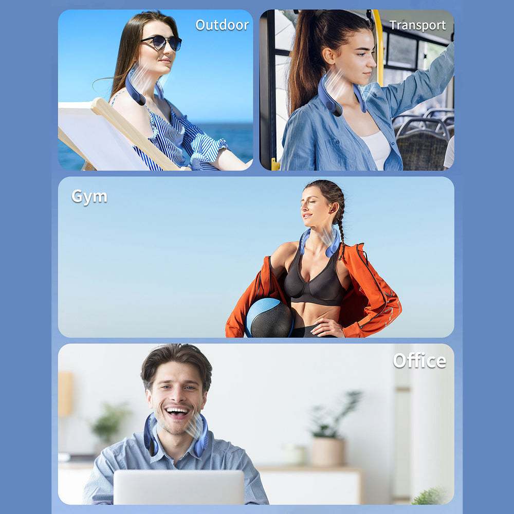 NeckyKool Portable Bladeless Neck Fan for Summer Cooling