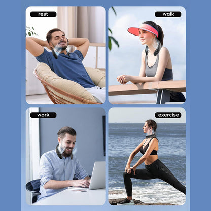 NeckyKool Portable Bladeless Neck Fan for Summer Cooling
