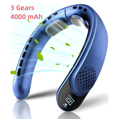 NeckyKool Portable Bladeless Neck Fan for Summer Cooling