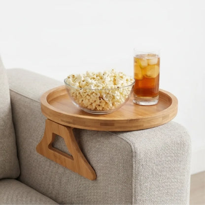 Foldable Solid Wood Sofa Armrest Tray