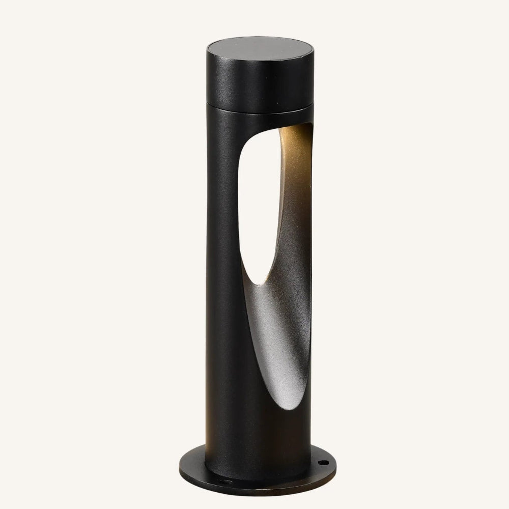Outdoor Floor Lamp Weather Resistant LED Tall Round Base