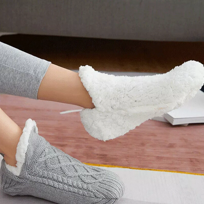 Women’s Non-Slip Thermal Fleece Grip Socks