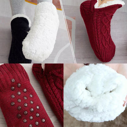 Women’s Non-Slip Thermal Fleece Grip Socks