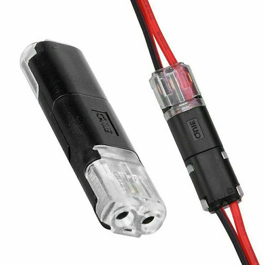 Double Wire Push-In Connector with Lock Clip
