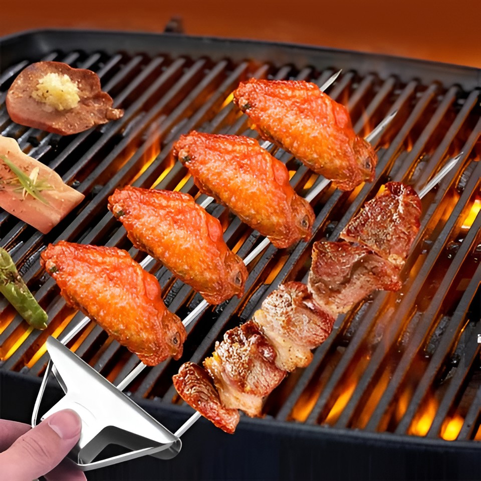 Stainless Steel BBQ Skewer Set 3-Pack