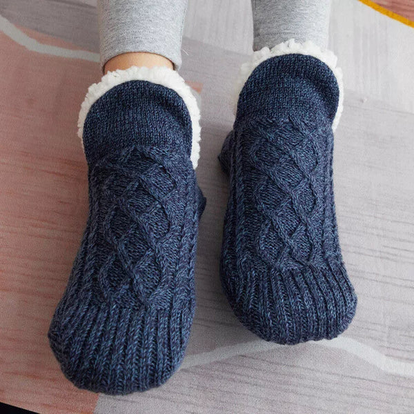 Women’s Non-Slip Thermal Fleece Grip Socks
