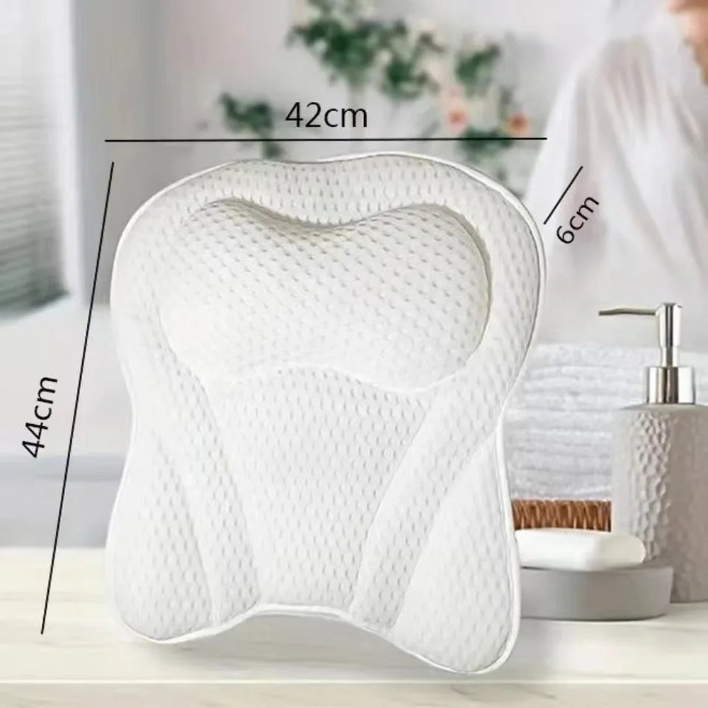 PilivKaxi Ergonomic Bath Pillow with Strong Suction Cups
