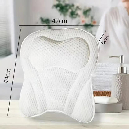 PilivKaxi Ergonomic Bath Pillow with Strong Suction Cups