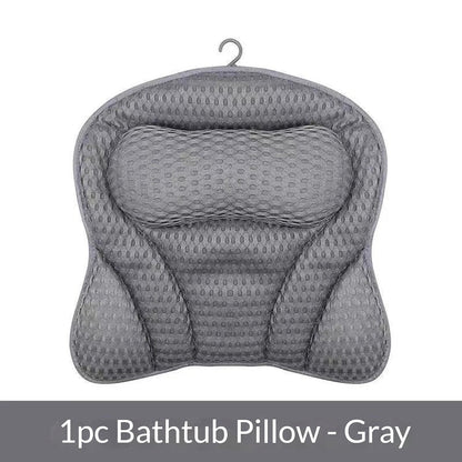PilivKaxi Ergonomic Bath Pillow with Strong Suction Cups