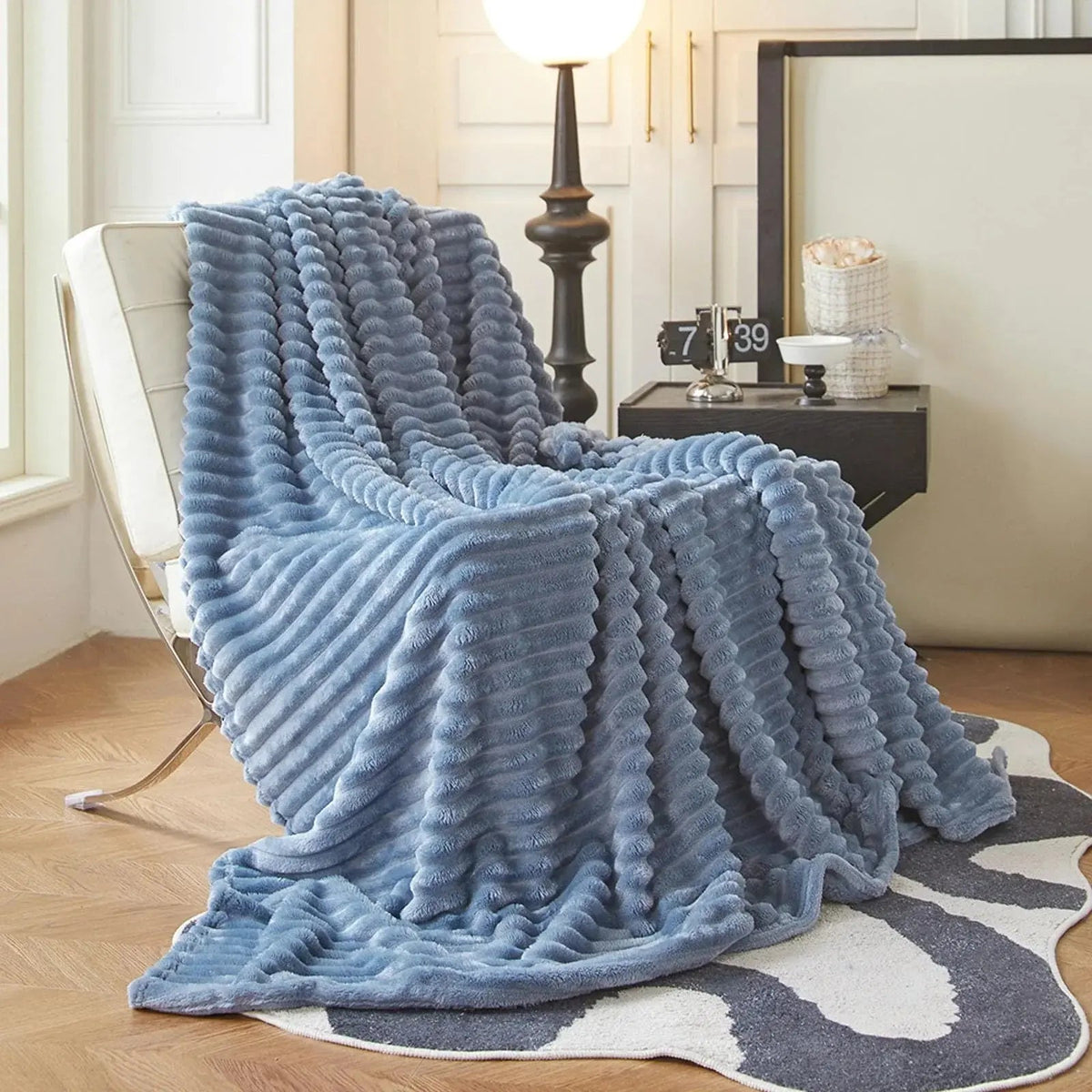 Soft Faux Rabbit Fur Blanket