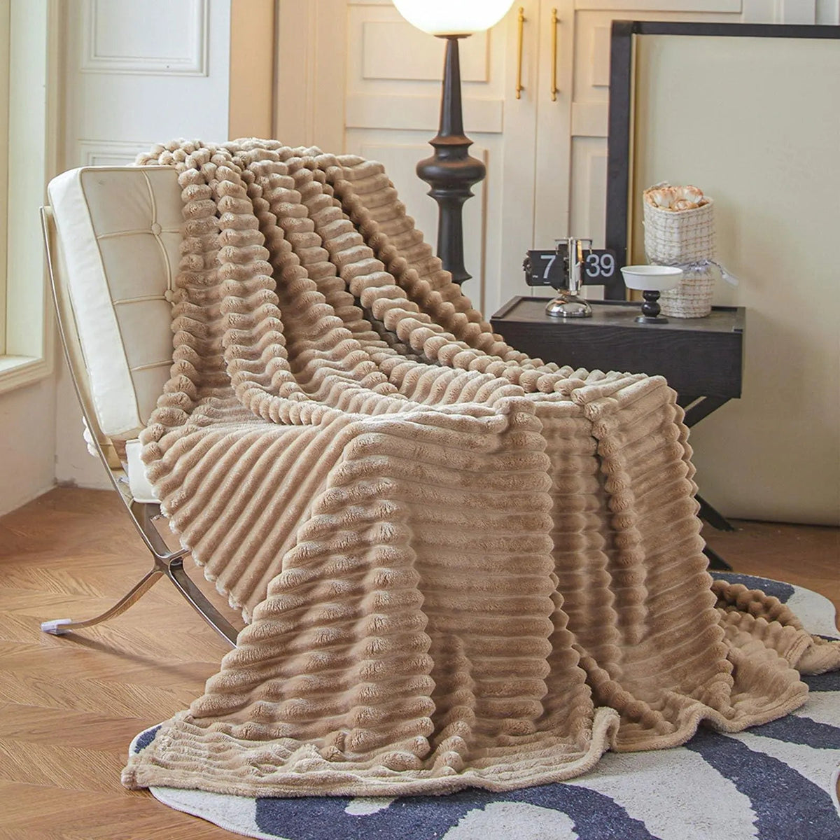 Soft Faux Rabbit Fur Blanket