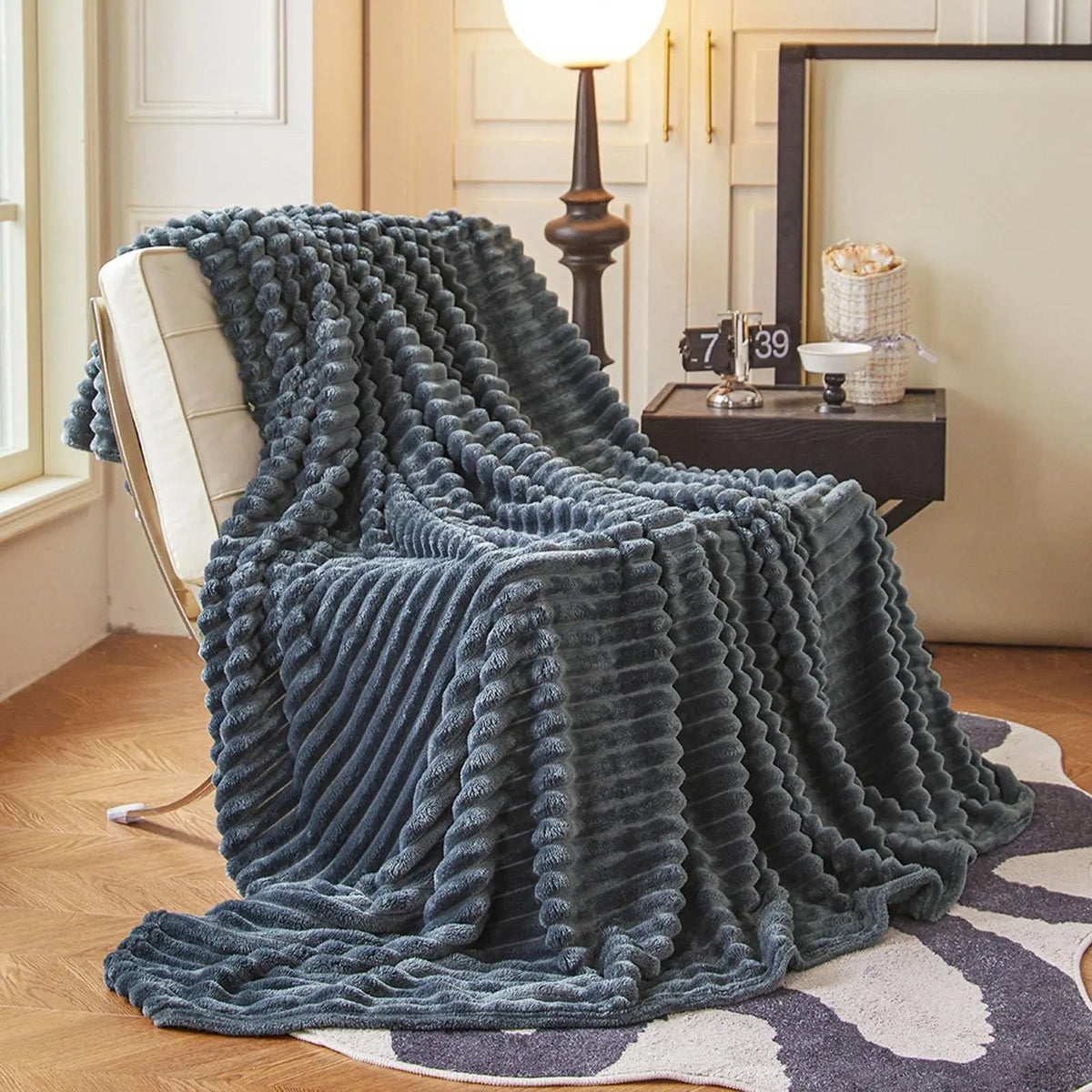 Soft Faux Rabbit Fur Blanket