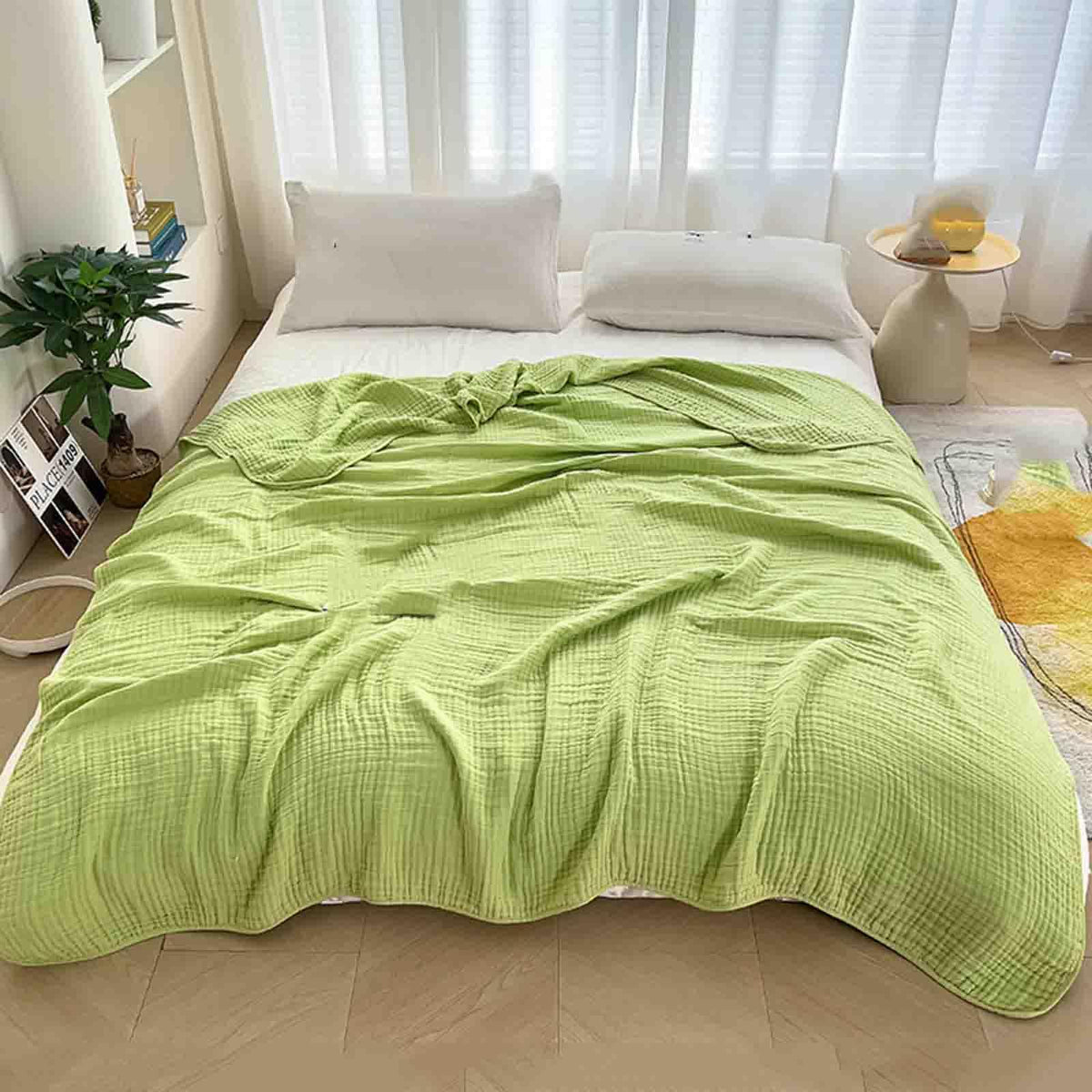 Lightweight Cotton Muslin Throw Blanket