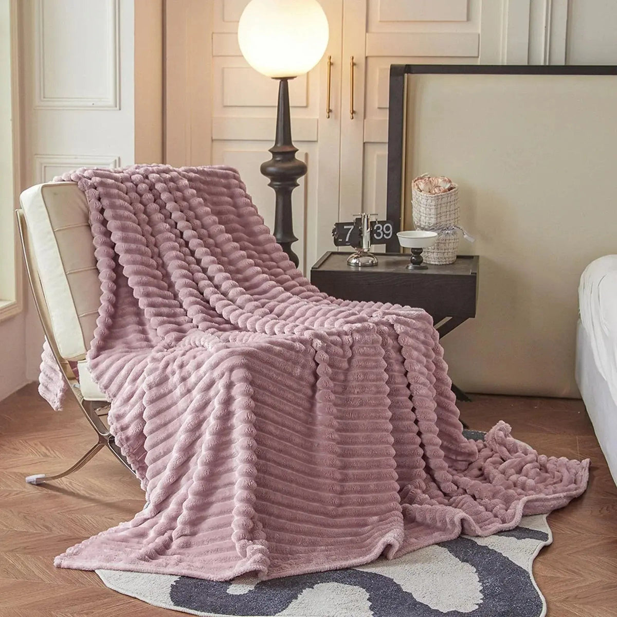 Soft Faux Rabbit Fur Blanket