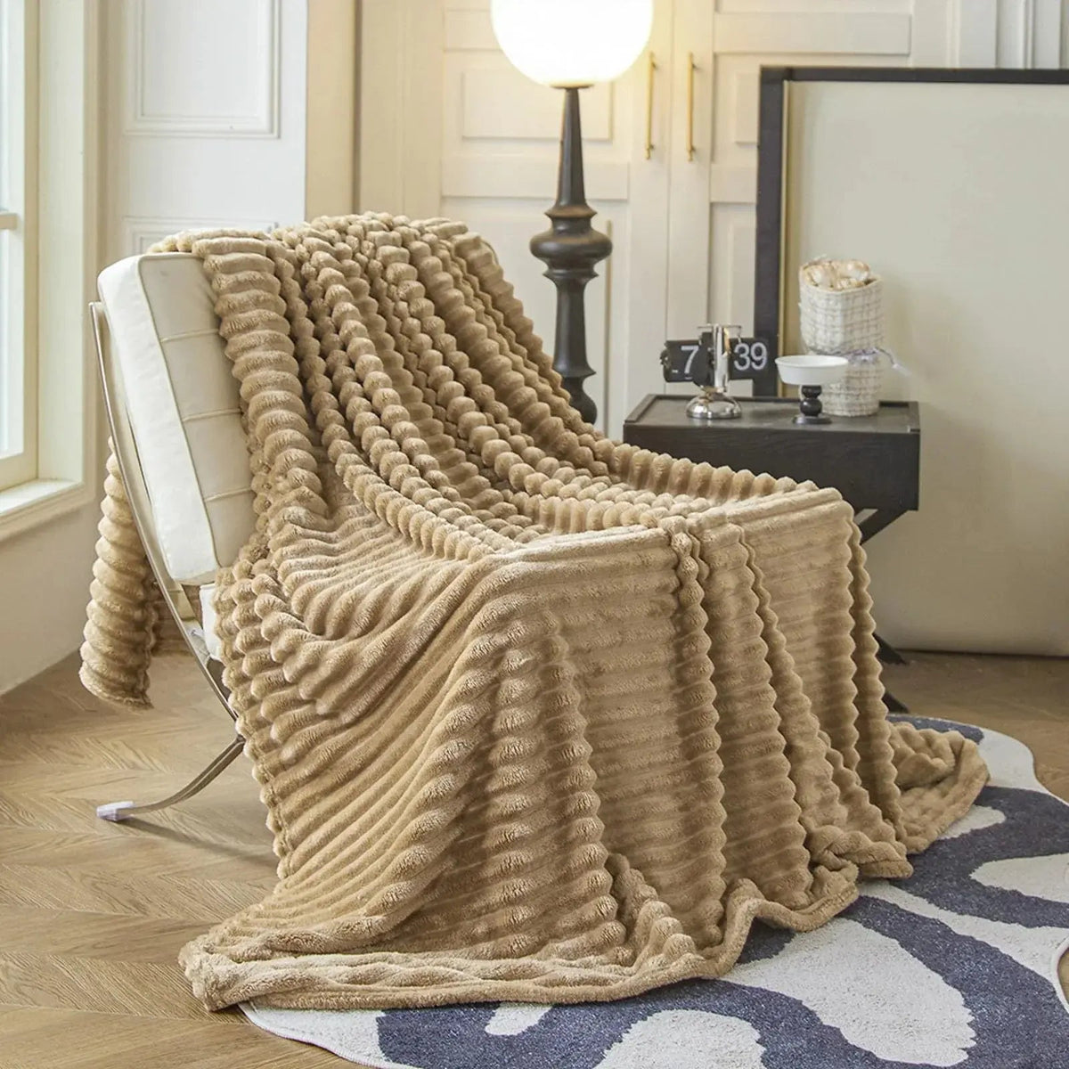 Soft Faux Rabbit Fur Blanket