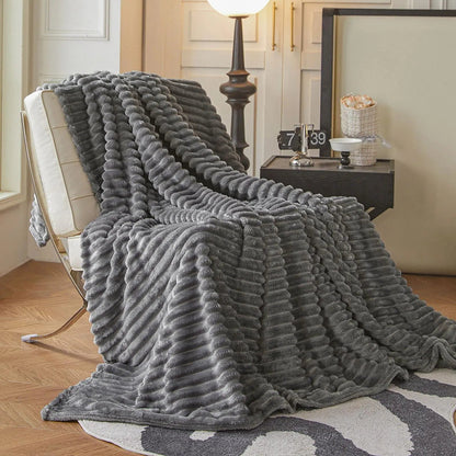 Soft Faux Rabbit Fur Blanket