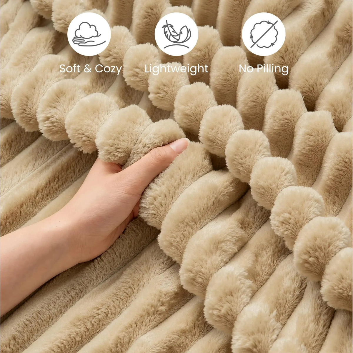 Soft Faux Rabbit Fur Blanket