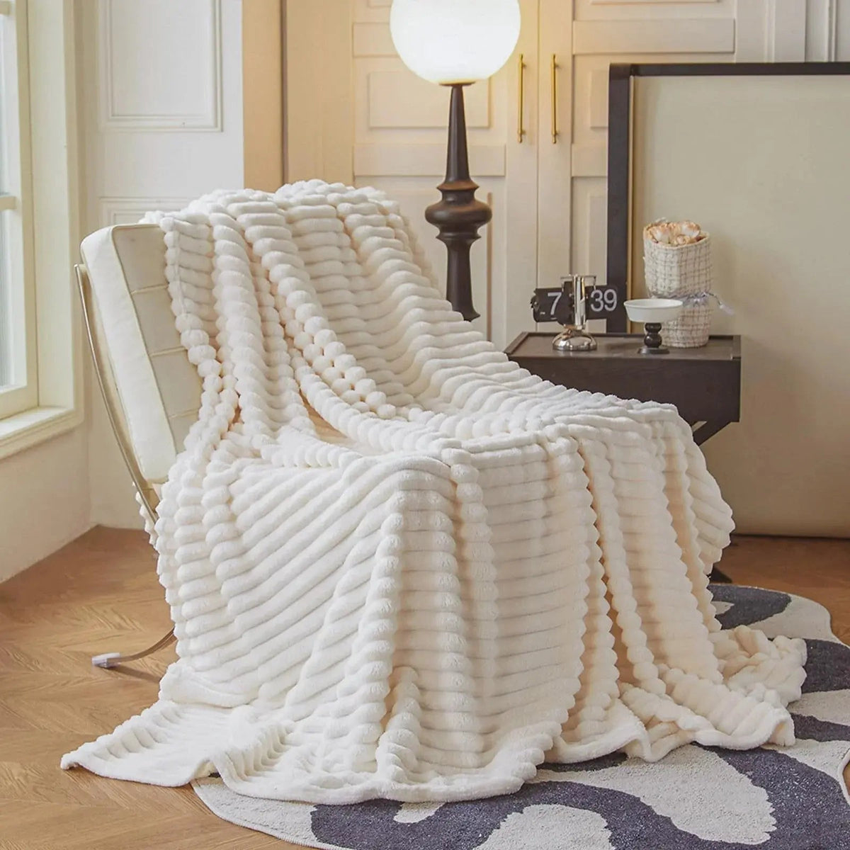 Soft Faux Rabbit Fur Blanket