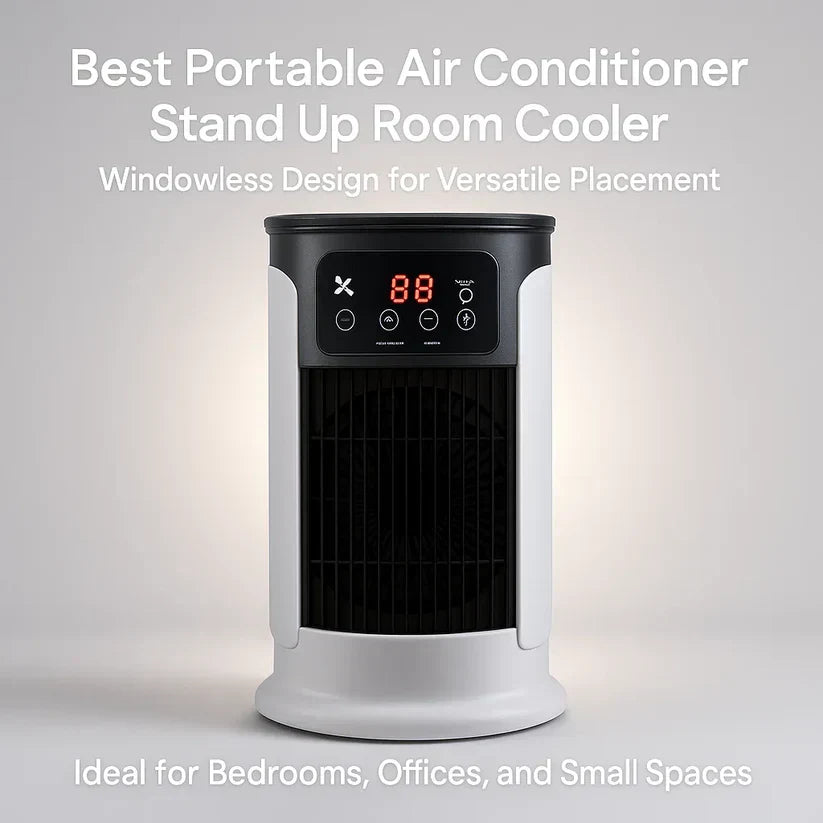 Portable Air Conditioner – 5-in-1 Cooling & Humidifier, Windowless, Ultra-Quiet 23dB, 18W