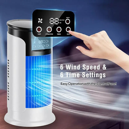 Portable Air Conditioner – 5-in-1 Cooling & Humidifier, Windowless, Ultra-Quiet 23dB, 18W