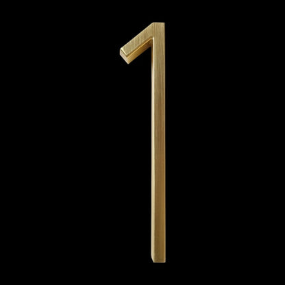 Modern Gold House Numbers Outdoor Address Sign