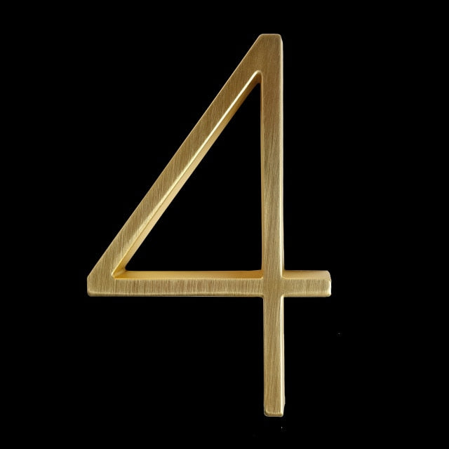 Modern Gold House Numbers Outdoor Address Sign
