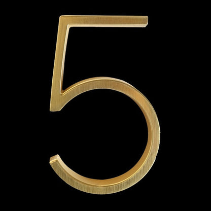 Modern Gold House Numbers Outdoor Address Sign