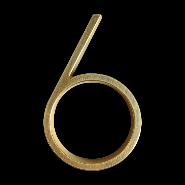 Modern Gold House Numbers Outdoor Address Sign