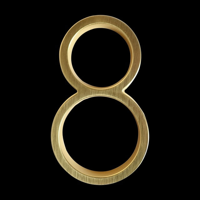 Modern Gold House Numbers Outdoor Address Sign