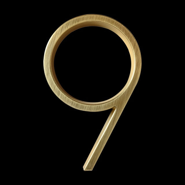 Modern Gold House Numbers Outdoor Address Sign