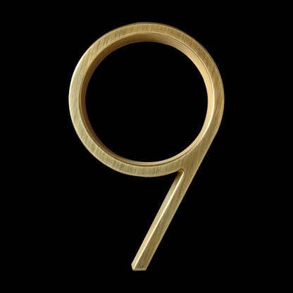 Modern Gold House Numbers Outdoor Address Sign