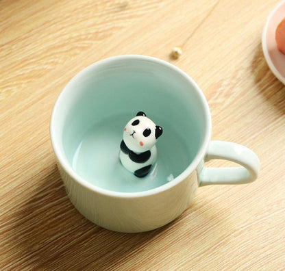 3D Cartoon Animal Ceramic Mug Cute Coffee Cup