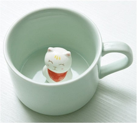 3D Cartoon Animal Ceramic Mug Cute Coffee Cup