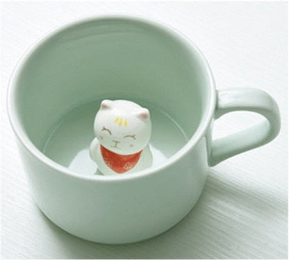 3D Cartoon Animal Ceramic Mug Cute Coffee Cup