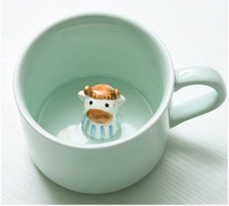 3D Cartoon Animal Ceramic Mug Cute Coffee Cup