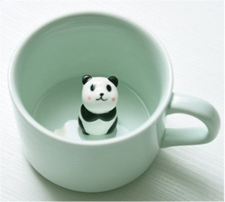 3D Cartoon Animal Ceramic Mug Cute Coffee Cup