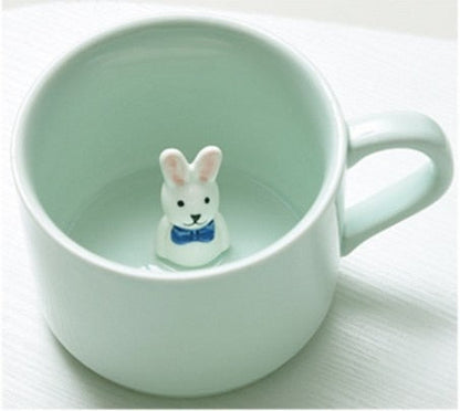 3D Cartoon Animal Ceramic Mug Cute Coffee Cup